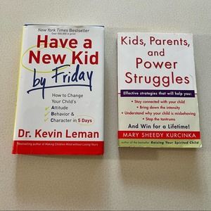 Lot of 2 Parenthood Books-New Kid by Friday & Kids, Parents, and Power S…